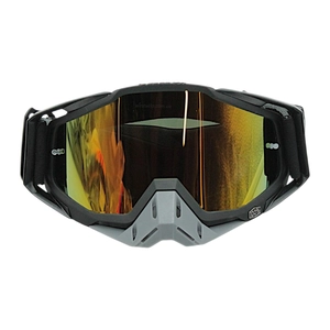 Мото окуляри Кросс-ендуро 100% 109-1-96, чорно-сірі, дзеркальний візор (class B)
