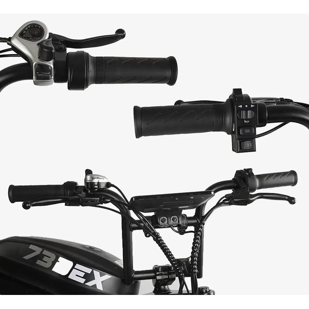 Електрофетбайк 20 ST Corso «DEX-73» DX-22530 сталь, двигун 1200W, акумулятор 48V23Ah літієвий, (к-т SHIMANO) чорний фото westvelo.com