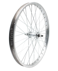 Колесо 20 перед, обід нікель, спиця 2мм, втулка М на віночках