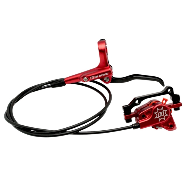 Гідравлічні гальма BLOOKE BL-M620 червоні (L-80mm 160/140)(L140mm 180/160) фото westvelo.com