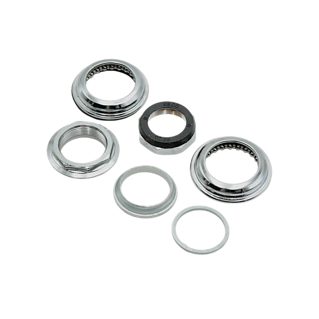 Рульовий набір мтв різьбовий, NECO H128N/CP Ø28.6 (1-1/8") напів-інтегр.віночки, нікель фото westvelo.com