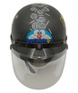 Мото шолом дитячий, відкритий Mototech Doraemon, чорний матовий з козирком + окуляри фото westvelo.com