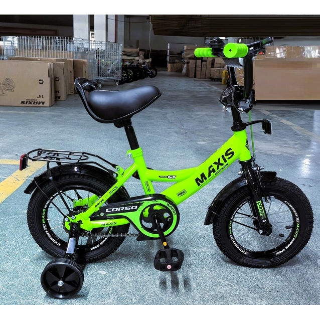 Дитячий велосипед 12 ST Corso «MAXIS» MX-12422 салатовий фото westvelo.com