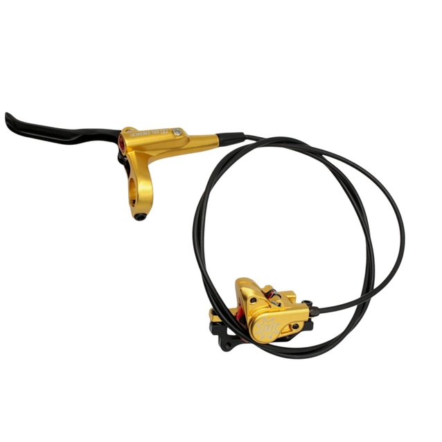 Гідравлічні гальма BLOOKE BL-M620 жовті (L-80mm 160/140)(L140mm 180/160) фото westvelo.com