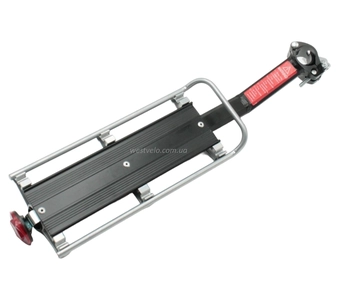 Багажник консольний на трубу сідла, алюміній HS-005, на ексцентрик 135