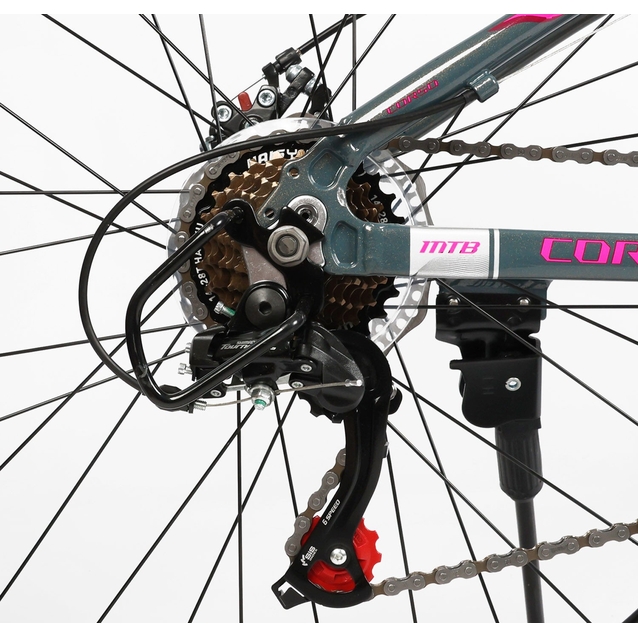 Велосипед 26 AL Corso «MERCURY» MR-26319 алюміній 13", (к-т SHIMANO) графітово-рожевий фото westvelo.com
