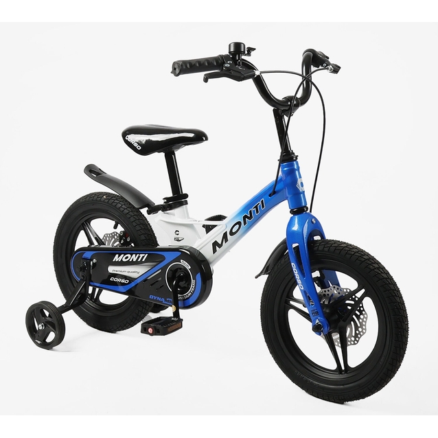 Дитячий велосипед 14 MG Corso «MONTI» MT-14920, магнієва рама, біло-синій фото westvelo.com