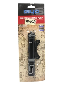Насос вело GIYO Тайвань GM-43L Al чорн, макс тиск 180 psi (presta+schrader+борт, лопатка)