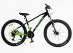 Велосипед 27.5 AL Corso «X-POWER» PW-76300 алюміній 15", (к-т SHIMANO) чорно-салатовий фото westvelo.com