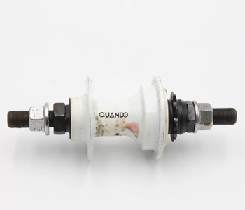 Втулка BMX, задня (AL) QUANDO, 4 пром підшипник, вісь 14мм гайки, ( 9Т ) біла (14Gx48H) ( із дефектом)