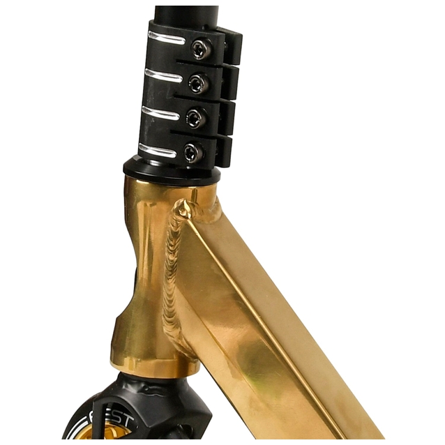 Самокат трюковий Best Scooter «KRAKEN» KR-93091 золотий, HIC-система, пеги, AL диск та дека, колеса PU Ø110mm, ширина керма - 58 см фото westvelo.com