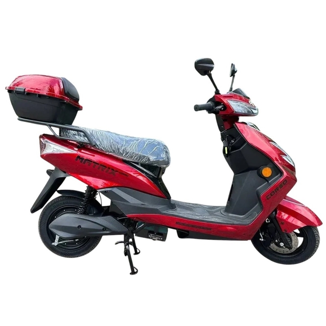 Електроскутер Corso «MATRIX» MT-720041 двигун 1200W, акумулятор 72V 25Ah графеновий, червоний, колеса 10" + 1 ящик. акум фото westvelo.com