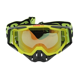 Мото окуляри Кросс-ендуро 100% 260-19, чорно-жовті, дзеркальний візор (class B)