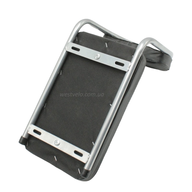 Крісло дитяче метал. на зад. багажник, чорне з м'ягким сидінням фото westvelo.com