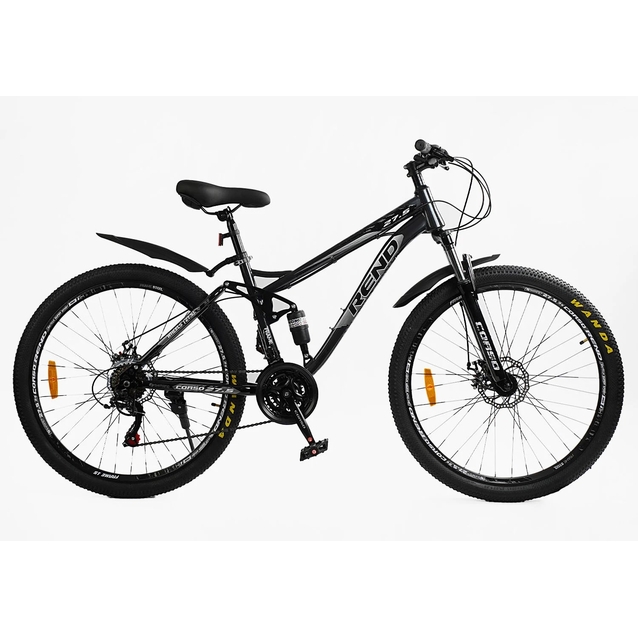 Велосипед 27.5 ST Corso «REND» RD-75590 сталь 15", (к-т SHIMANO) чорний фото westvelo.com