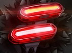 Мигалка зад AQY-096 червоно-синя, з акумулятором, на usb зарядку фото westvelo.com