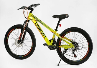 Велосипед 24 AL Corso «CONCEPT» CP-24166 алюміній 11", (к-т SHIMANO) жовтий