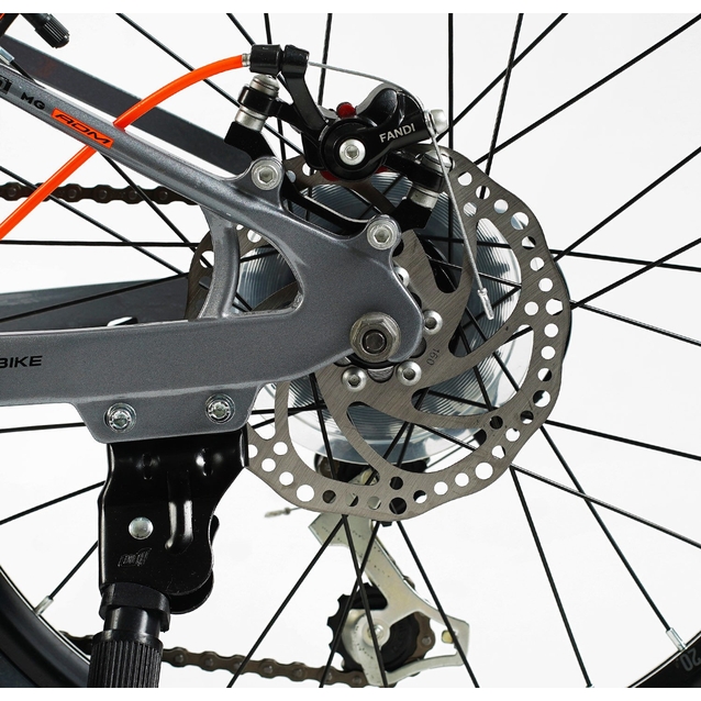 Велосипед 20 MG Corso «F35» MG-20415 магній 11", (к-т SHIMANO) сіро-помаранчевий фото westvelo.com