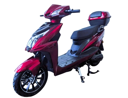 Електроскутер Corso «JOGGERMAX» JM-654107, двигун 1500W, акумулятор 72V 32Ah графеновий, червоний, колеса 12/10" + 1 ящик. акум