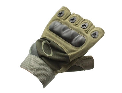 Рукавиці (тактичні) QAKLEY "3XL" хакі (з відкритими пальцями)