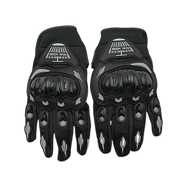 Мото рукавиці (S) "MP-3" SEK WIN, чорно-сірий фото westvelo.com