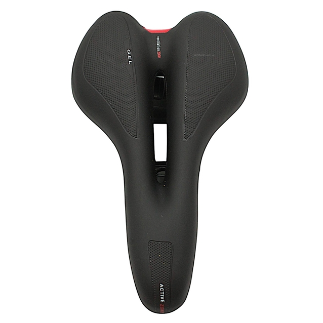 Сідло мтв з отвором ARDIS № М054, GEL, чорне (280х160) фото westvelo.com