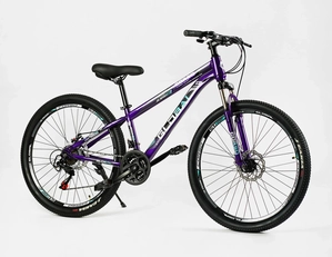 Велосипед 26 ST Corso «GLOBAL» GL-26577 сталь 13", (к-т Saiguan), темно-фіолетовий