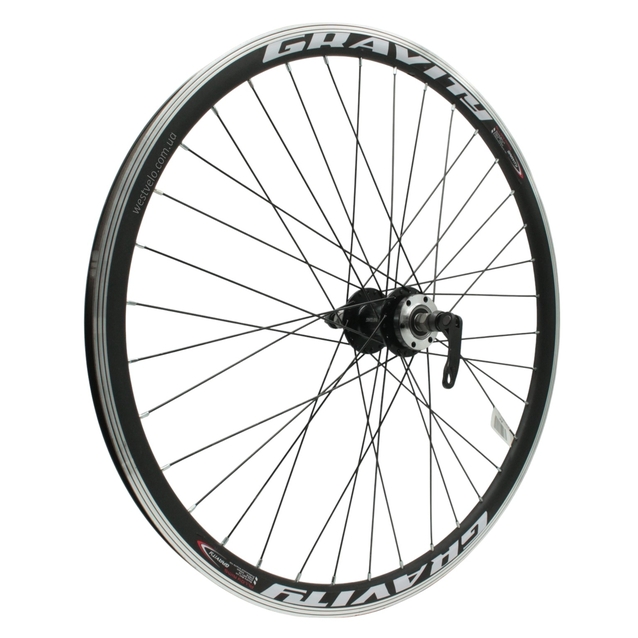 Колесо 26 зад, обід 2-ний чорний, втулка AL SHUNFENG, диск 6 болтів, пром-підшипник, ексцентрик фото westvelo.com