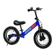 Велобіг 12 Corso надувні колеса, сталева рама «RUN-A-WAY» CV-06267 ручне гальмо, синьо-чорний