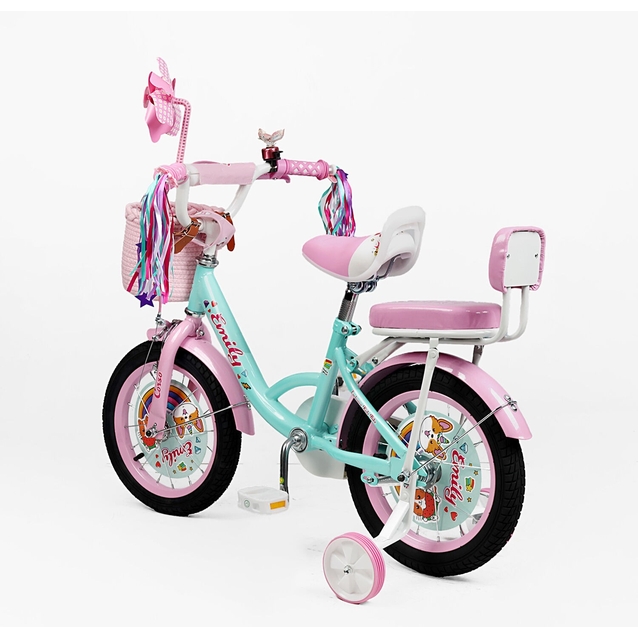 Дитячий велосипед 14 ST Corso «EMILY» ML-29014 бірюзовий фото westvelo.com