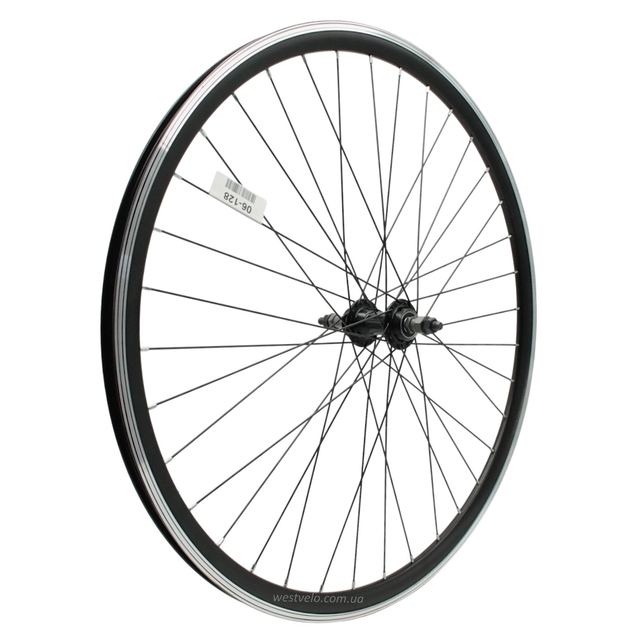 Колесо 28-29 зад, обід 2-ний чорний, втулка AL. SHUNFENG на промах чорна, чорна спиця (без назви) фото westvelo.com