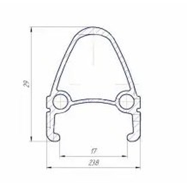 Обід 28-29 подвійний чорний круглий GRAVITY (14Gx36H) фото westvelo.com