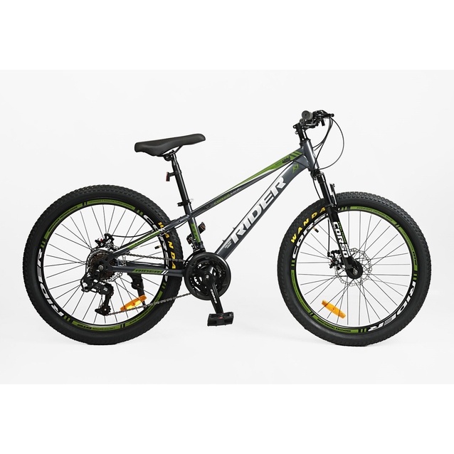 Велосипед 24 ST Corso «RIDER» RD-24605 сталь 11", (к-т LTWOO-A2) графітово-зелений фото westvelo.com