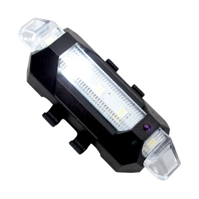 Мигалка зад DC-918, з акумулятором, на usb зарядку, біла фото westvelo.com