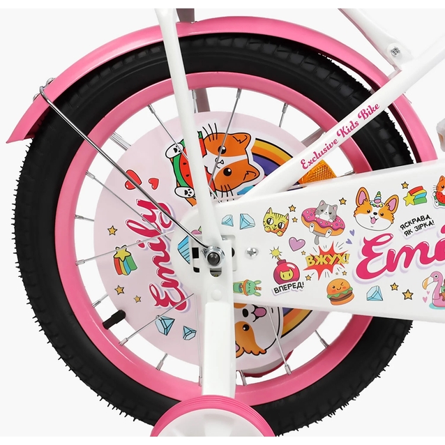Дитячий велосипед 16 ST Corso «EMILY» ML-91588 біло-рожевий фото westvelo.com
