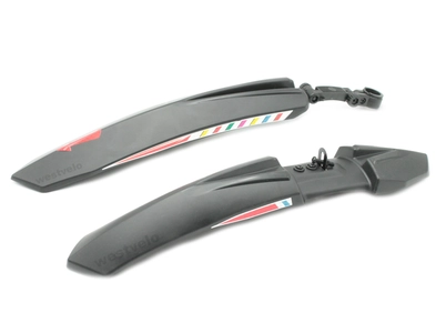 Крила пластик 24-26 кріплення на трубу сідла чорні широкі