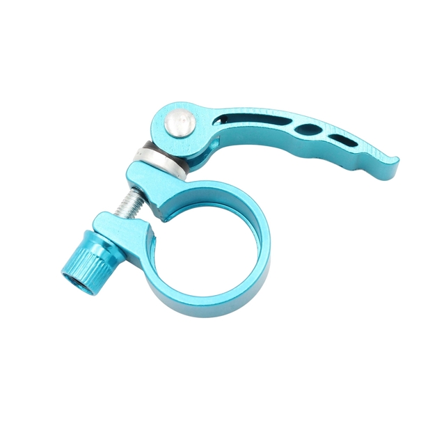 Хомут з ексцентриком труби сідла Ø31.8 мм алюміній синій фото westvelo.com