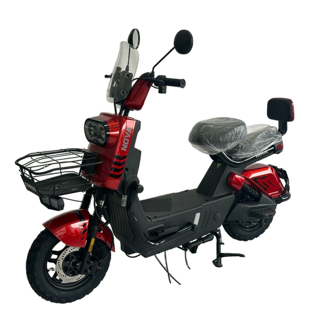 Електроскутер Corso «NOVA L» NV-632057, двигун 1000W, акумулятор 72V 20Ah літій-залізо-фосфатний, червоний, колеса 10" фото westvelo.com