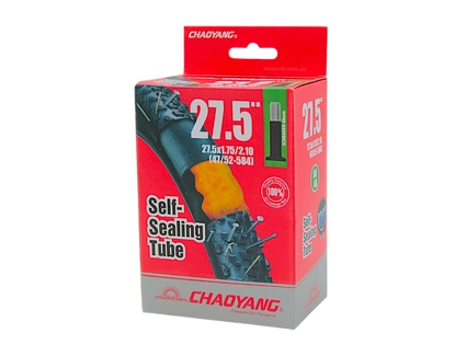 Камера 27.5. довгий ніпель AV 48mm CHAOYANG (1.75-2.10) самоклеюча (з антипрокольним гелем)