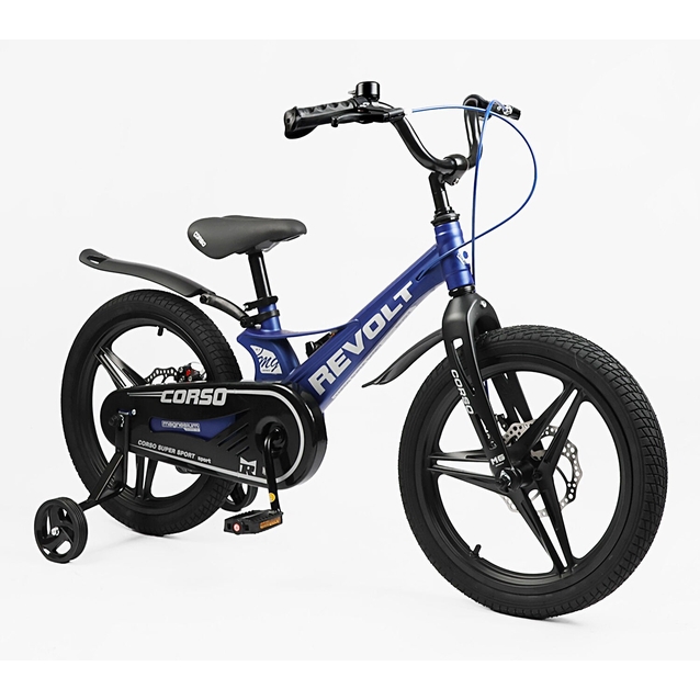 Дитячий велосипед 18 MG Corso «REVOLT» RV-18103, магнієва рама, синій фото westvelo.com