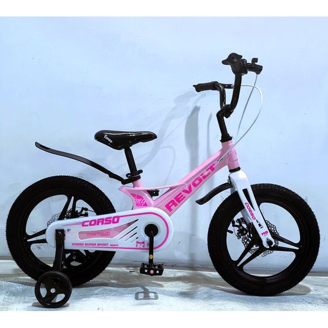 Дитячий велосипед 16 MG Corso «REVOLT» RV-16499, магнієва рама, світло рожевий фото westvelo.com