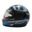Мото шолом, закритий (S 55-56) F2 чорно-синій глянець, (825-3) фото westvelo.com