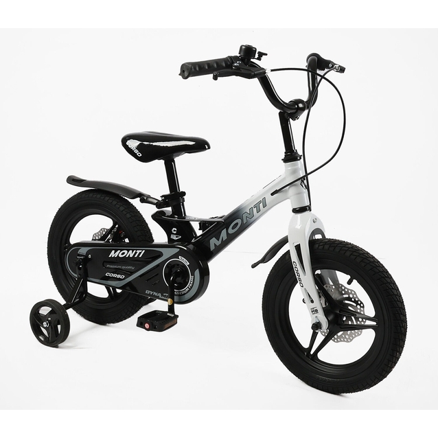 Дитячий велосипед 14 MG Corso «MONTI» MT-14231, магнієва рама, чорно-білий фото westvelo.com