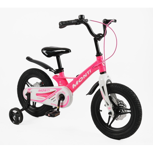 Дитячий велосипед 14 MG Corso «MONTI» MT-14994, магнієва рама, рожевий фото westvelo.com