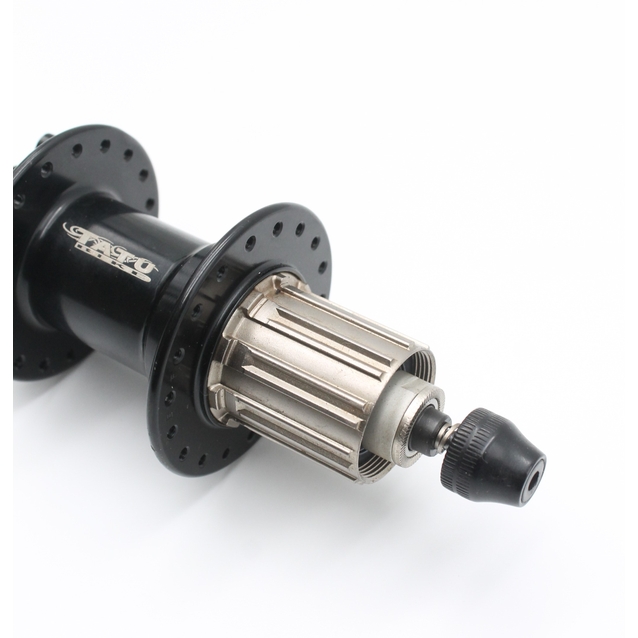 Втулка задня, (AL) TATU-BIKE, касета 8-9S, 4 пром підшипники, диск гальма 6 болтів, ексцентрик, чорна (14Gx36H) фото westvelo.com