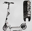 Самокат дитячий 2-х колісний, PU Best Scooter «FACTOR» BS-81766 срібний, Ø200mm, AL, 2 амортизатора, фляготримач фото westvelo.com