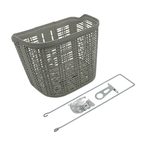 Кошик пластмасовий плетений сірий А-99