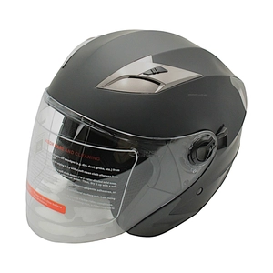 Мото шолом, відкритий (S) (55-56см) BLD-708 чорний матовий з відкидними окулярами