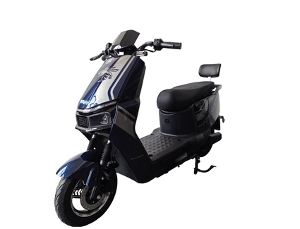 Електроскутер Corso «PILOT» PL-067310, двигун 1500W, акумулятор 72V 32Ah графеновий, синьо-сірий, колеса 10" + 1 ящик. акум