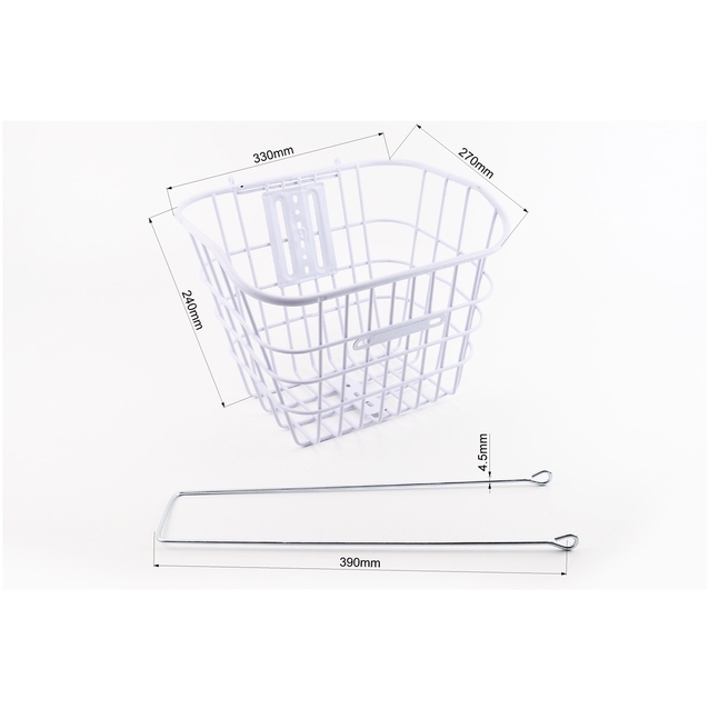 Кошик металевий з кришкою, "26" білий ST-26 фото westvelo.com